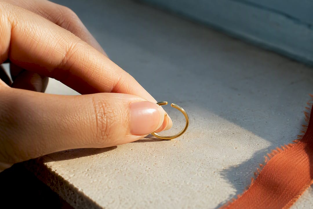 Hand checking an adjustable ring opening