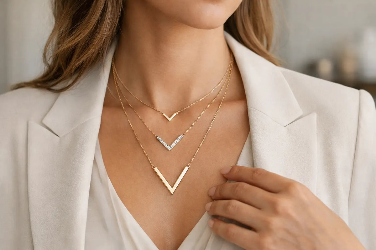 How to Layer V Pendants for a Polished Look