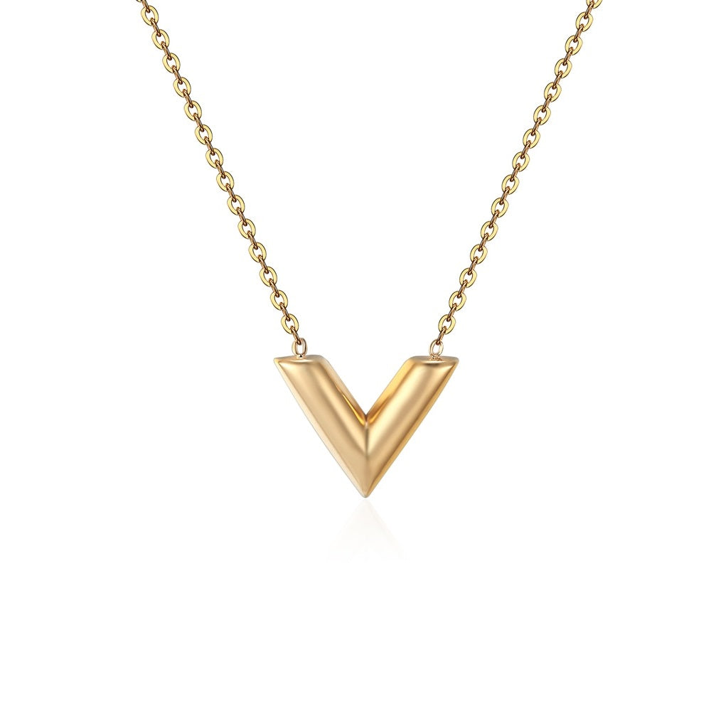 Gold Essential V Necklace Pendant