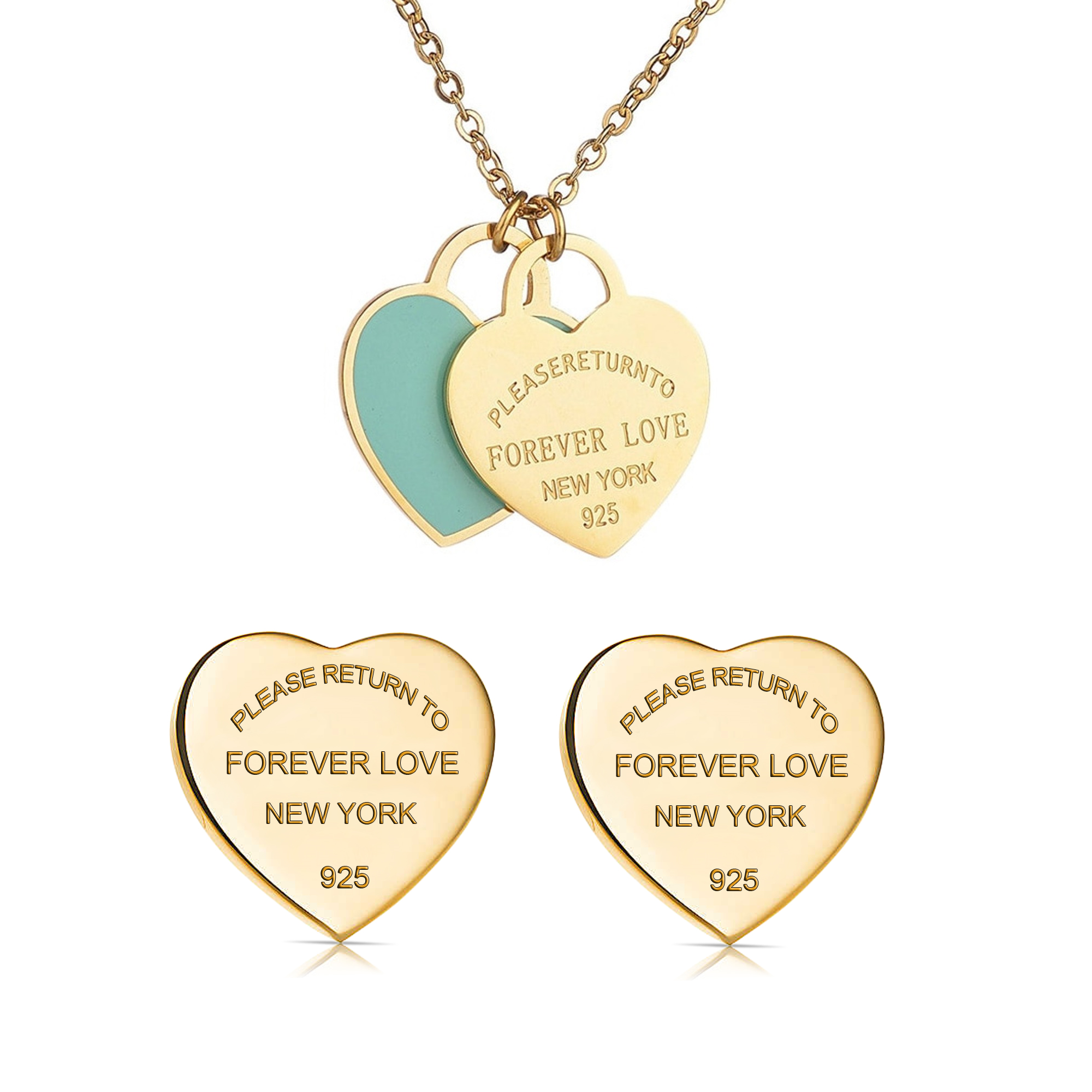 Gold Forever Love Necklace Pendant