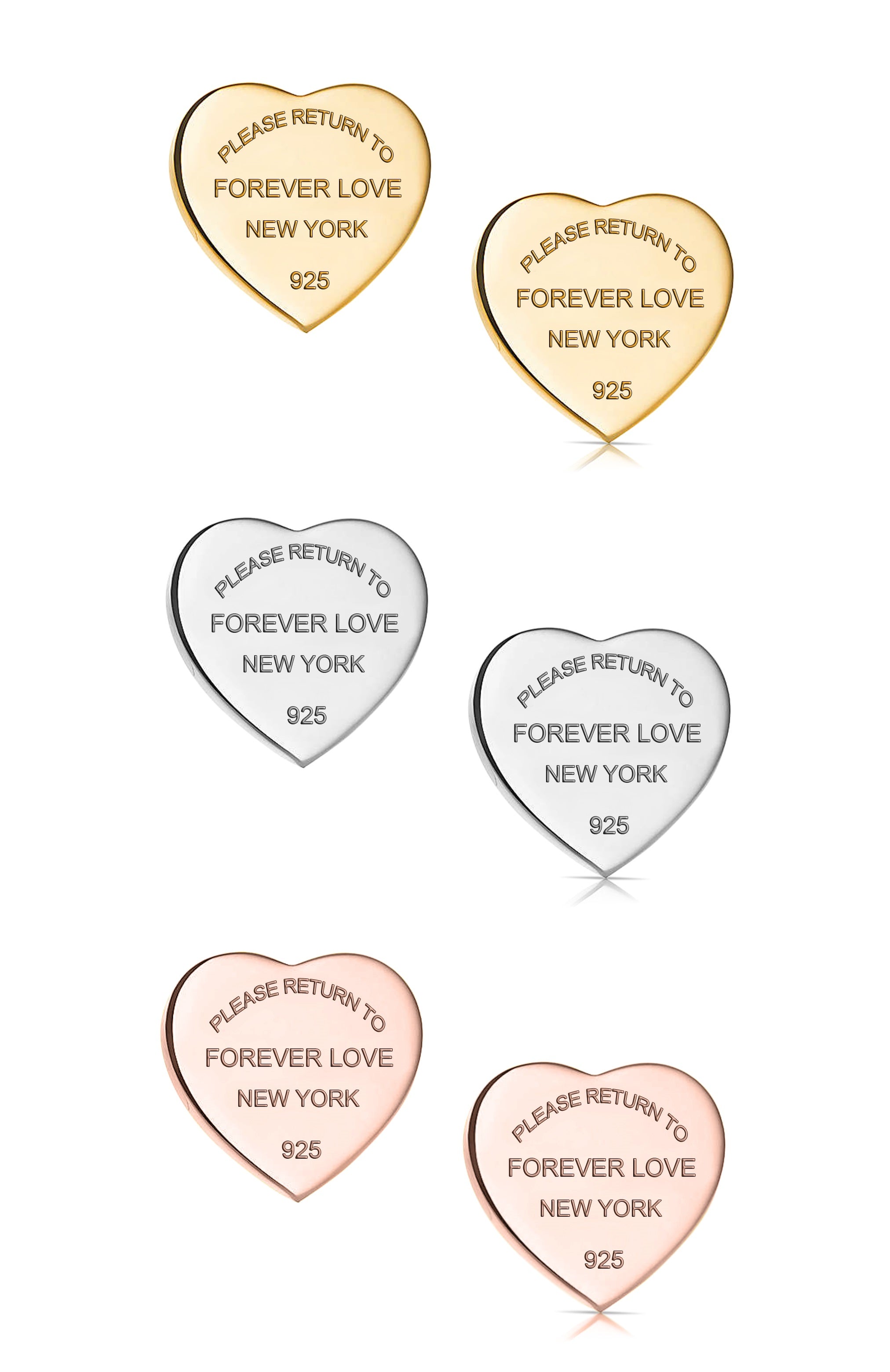 Forever Love Heart Stud Earrings