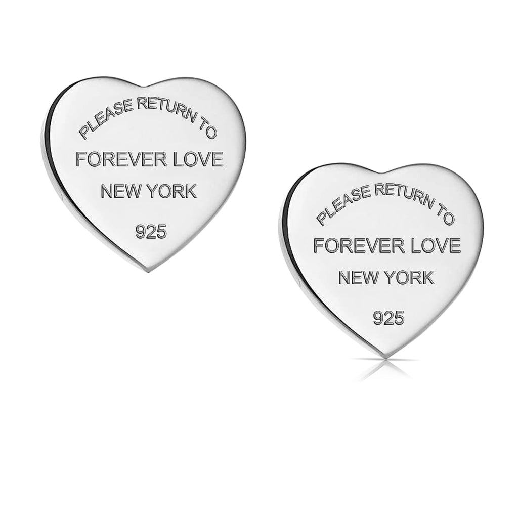 Forever Love Heart Stud Earrings