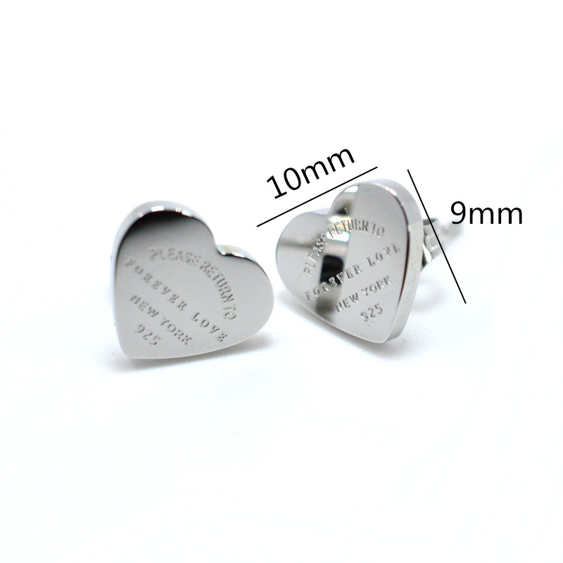 Forever Love Heart Stud Earrings