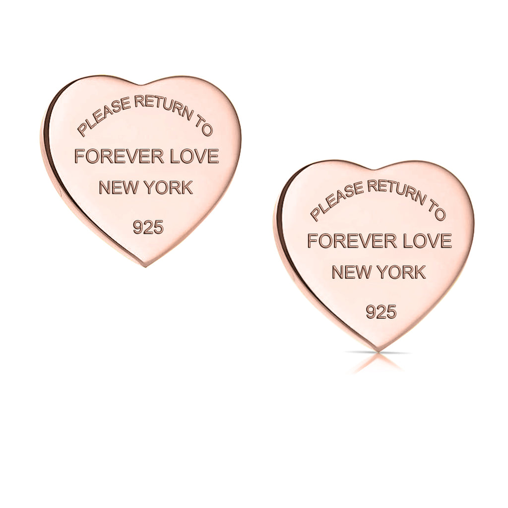 Forever Love Heart Stud Earrings