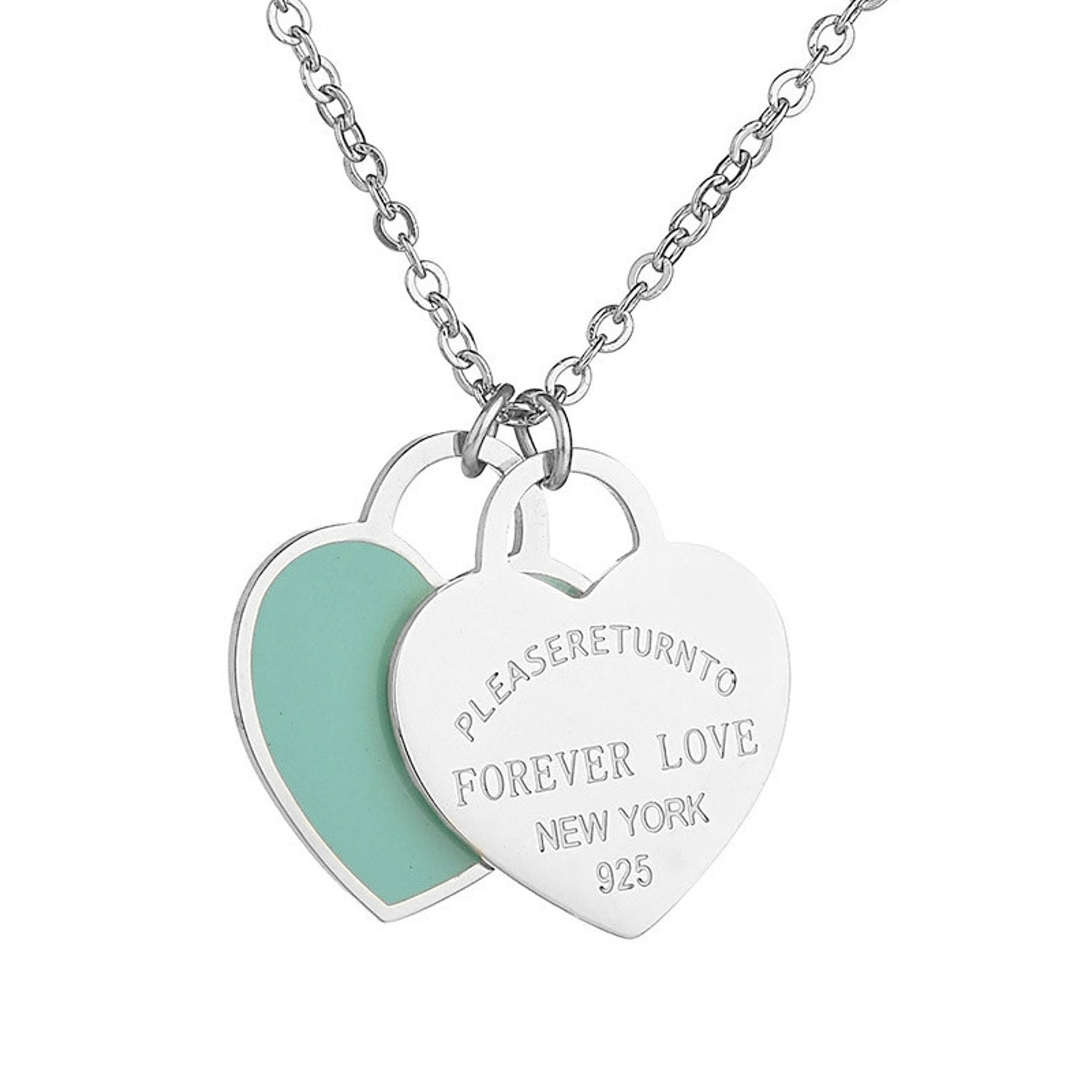 Silver Forever Love Return To New York Necklace
