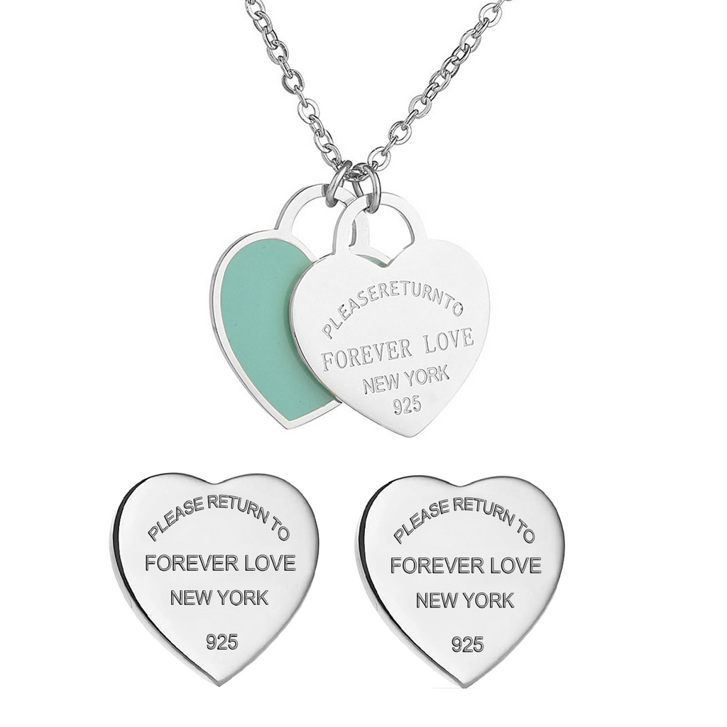 Silver Forever Love Return To New York Necklace