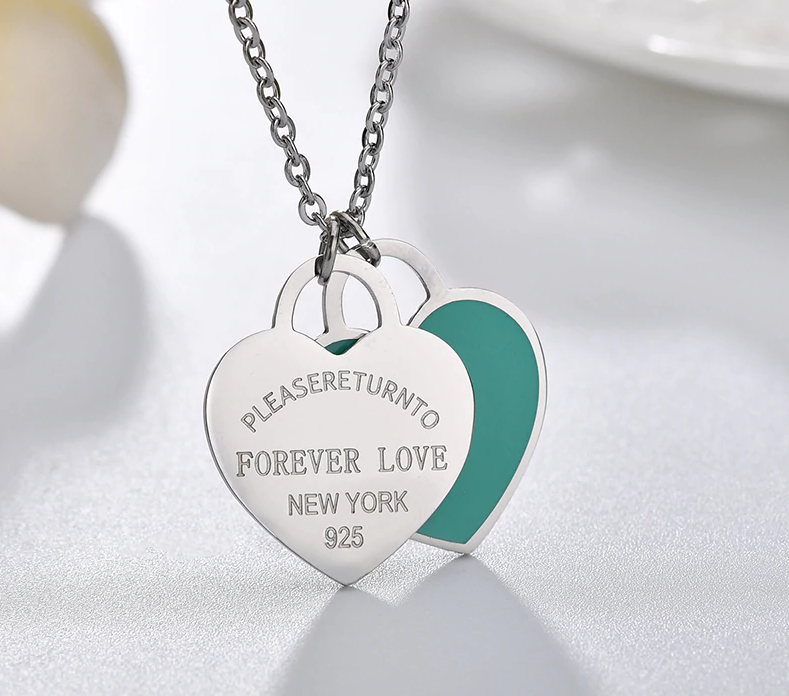 Silver Forever Love Return To New York Necklace