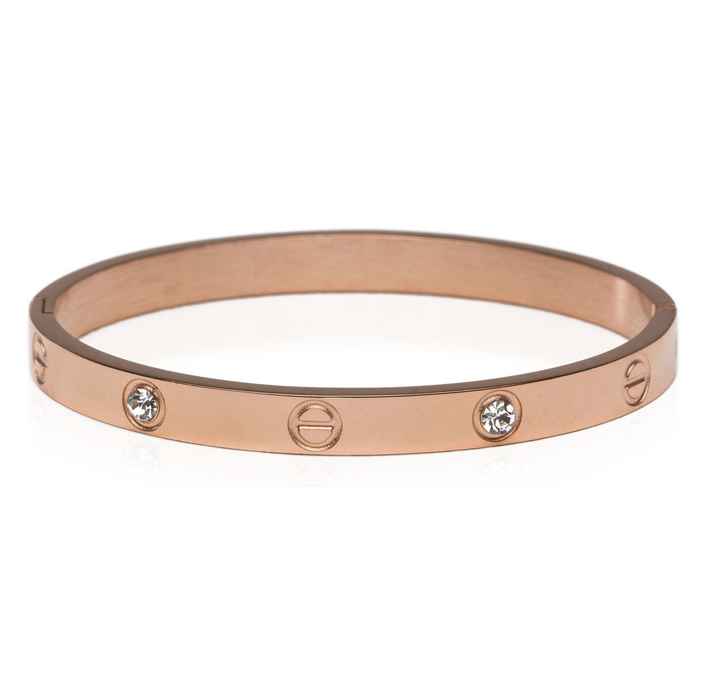 Eternity Love Screw Bracelet With Crystals