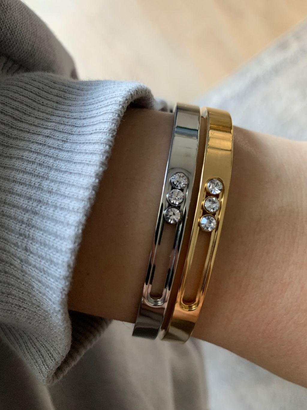 Sliding Crystals Love Bracelet