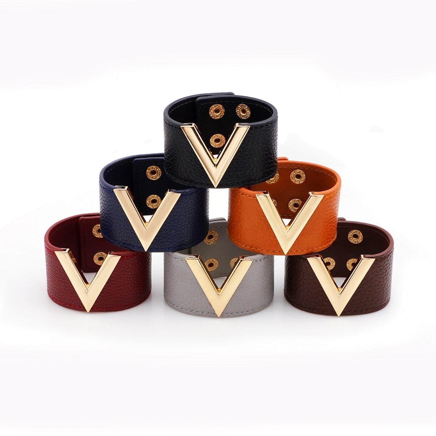 V-Leather-Bracelet-LV-Louis-Vuitton-Replica-Inspired-Vegan