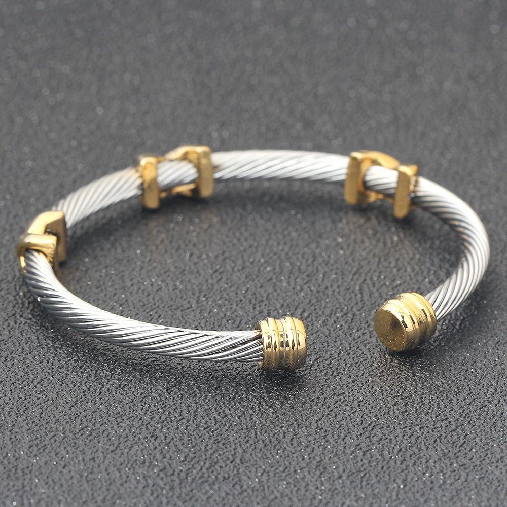 X Cross Cable Bracelet