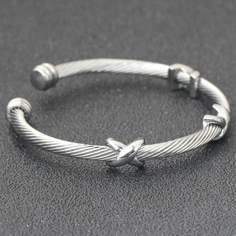 X Cross Cable Bracelet