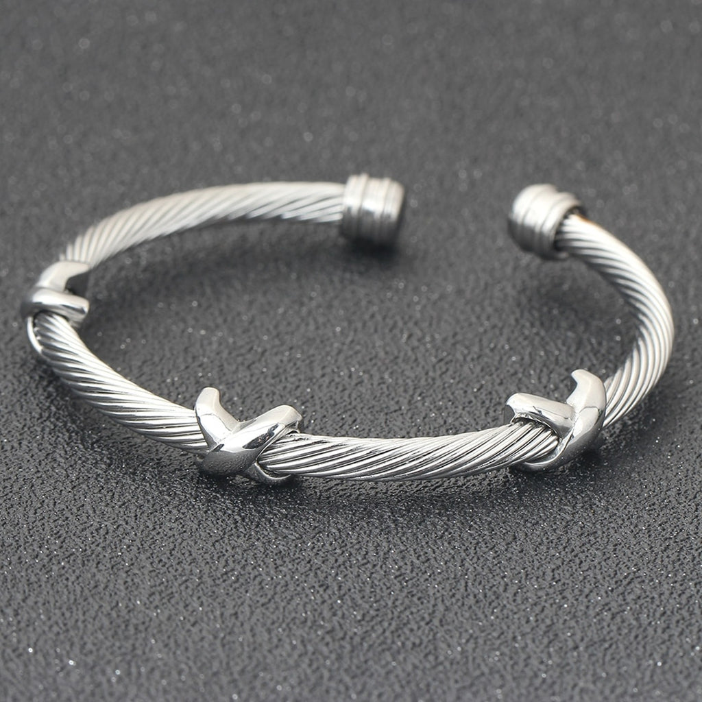 X Cross Cable Bracelet