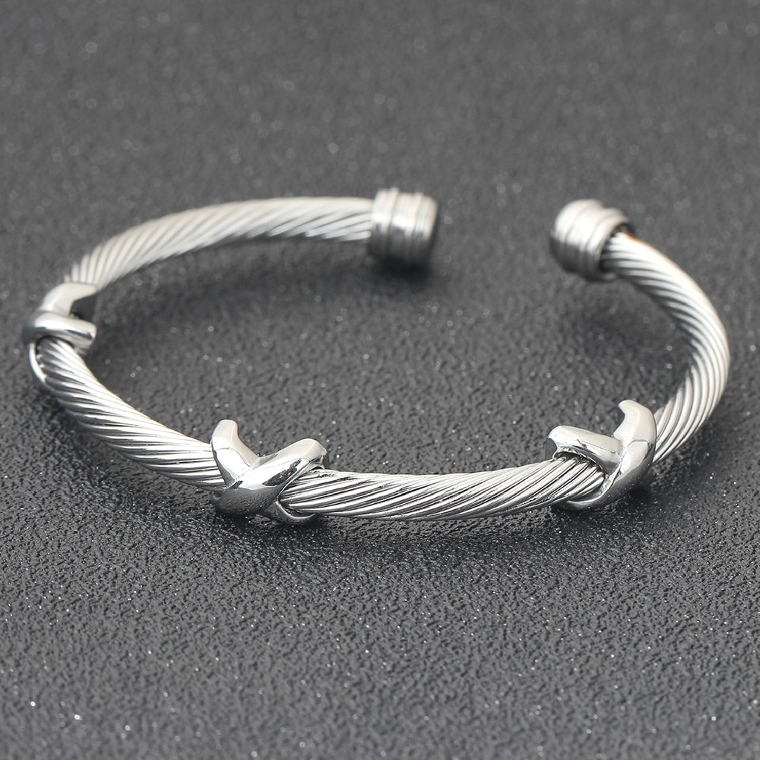 X Cross Cable Bracelet