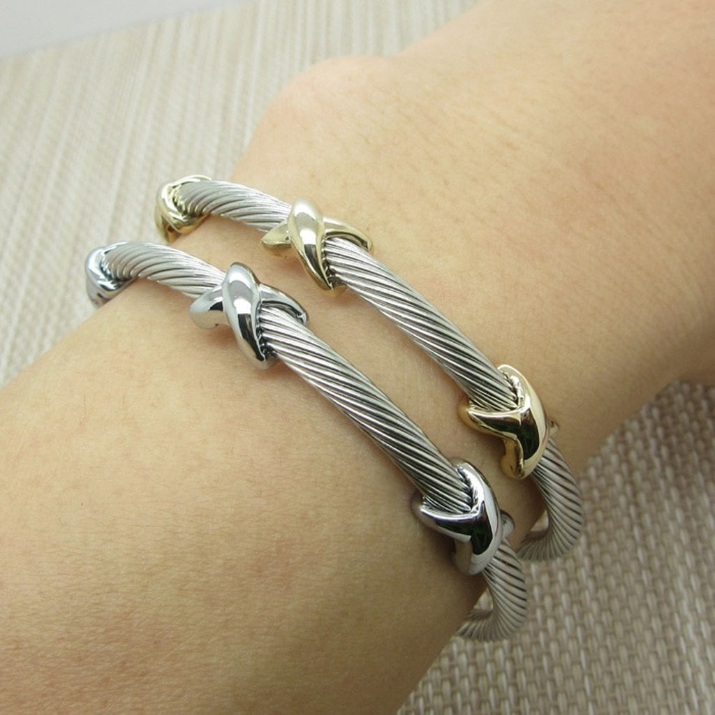 X Cross Cable Bracelet