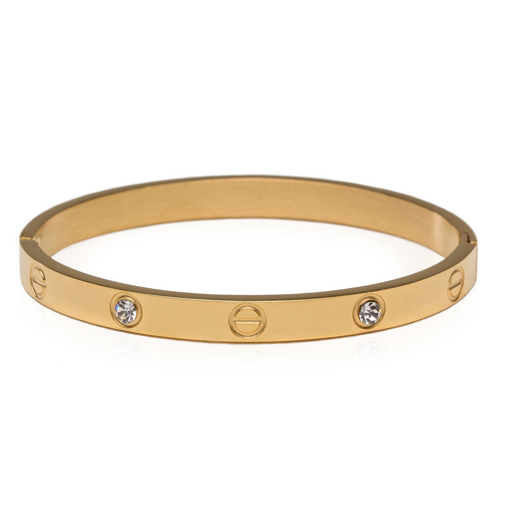 Eternity Love Screw Bracelet With Crystals